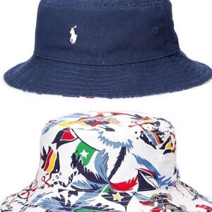 Polo by Ralph Lauren Baby Reversible Bucket Sun Hat Nautical | Infant Baby